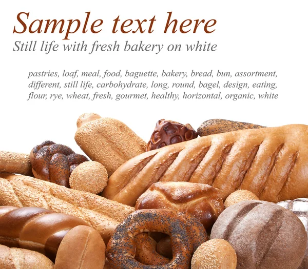 Пекарня на переднем плане с образец текста — стоковое фото