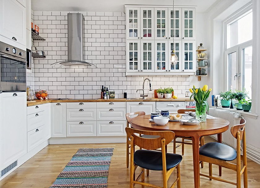 Белые кухни фото в скандинавском стиле