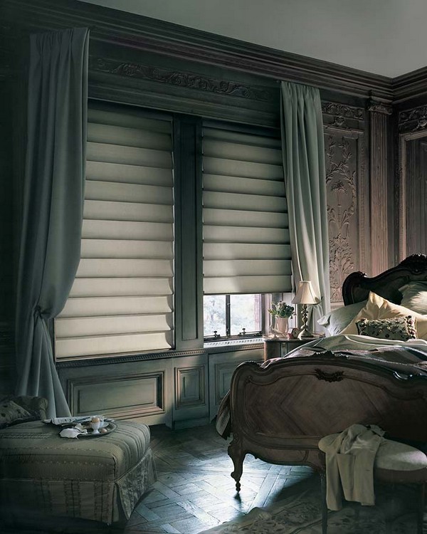 Роскошные шторы для роскошной спальни фото