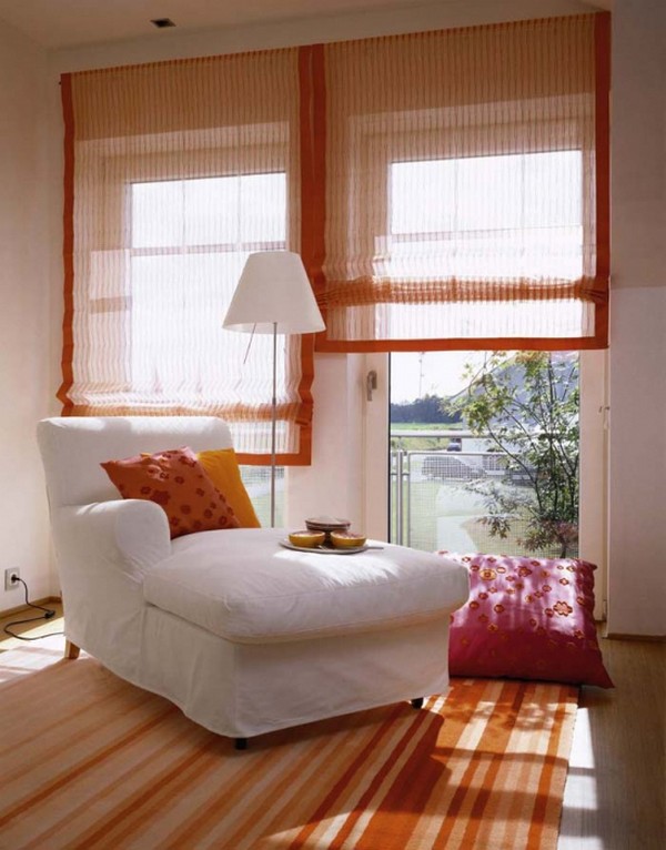 Тканевые рулонные шторы для спальни фото